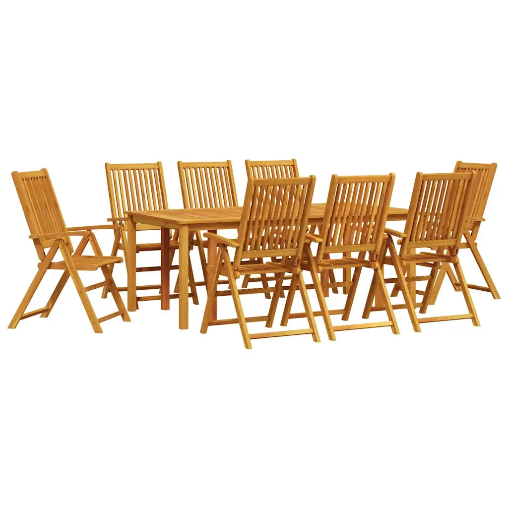 Set da Pranzo per Giardino 9 pcs Marrone