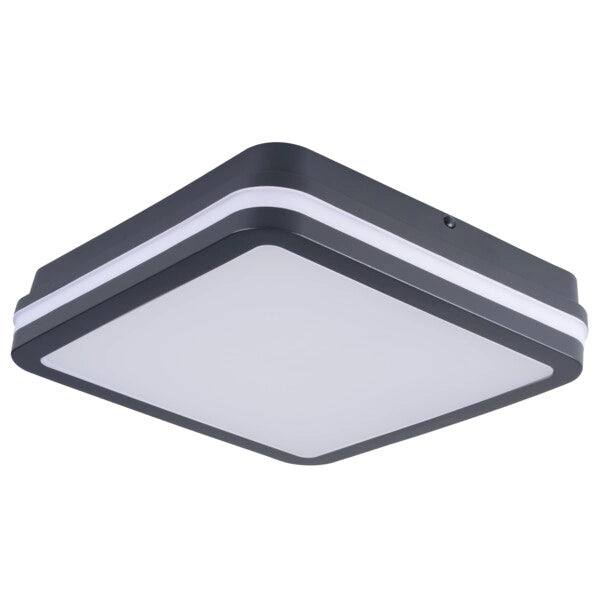 Plafoniera LED 30W quadrata 26cm grafite CCT IP65 Kanlux