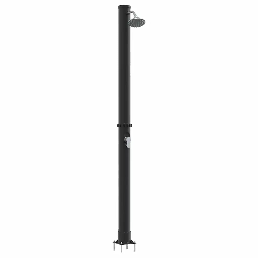 Doccia Solare da Esterno Nero 217 cm PVC e Alluminio 42003411