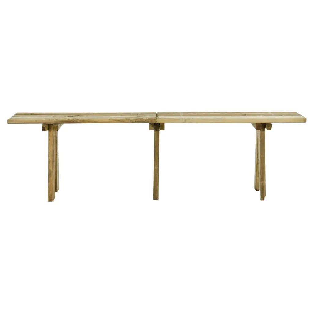 Panchina da Giardino 160 cm in Massello di Pino Impregnato 318174