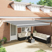 vidaXL Tenda da Sole con Bianco 4 × 3 m Metallo