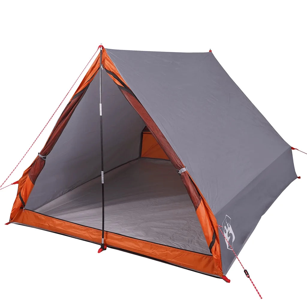 Tenda da Campeggio Telaio A per 2 Persone Grigia Impermeabile 94757