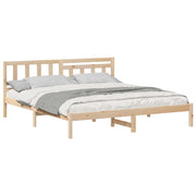 Letto matrimoniale | Letto per adulti | Struttura del letto Marrone 200 x 200 cm Pino massello