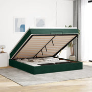 Struttura Letto Pouf con Materasso 180x200 cm in Velluto
