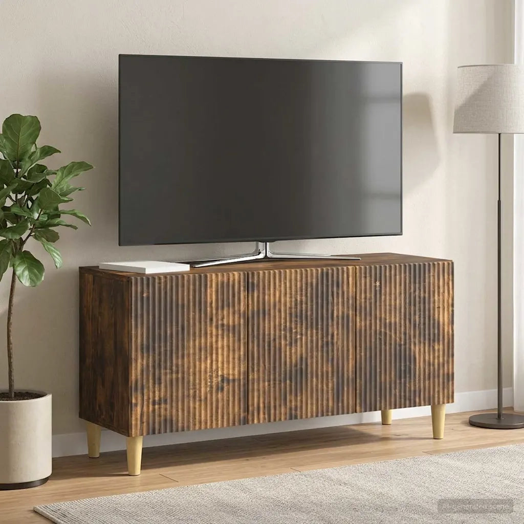 Mobile TV Rovere Fumo 99 x 34,5 x 50 cm Legno ingegnerizzato 894720