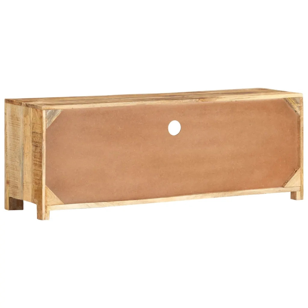 Mobile Porta TV 110x30x40 cm in Legno di Mango Grezzo