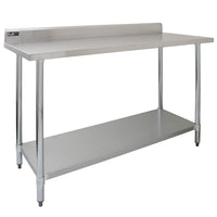 Tavolo in acciaio Inox da Cucina Commerciale Piano Cucina Ristorante - 150 cm