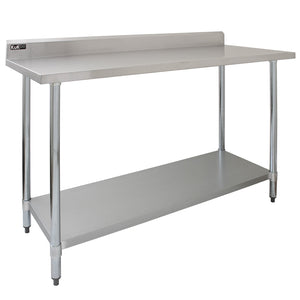 Tavolo in acciaio Inox da Cucina Commerciale Piano Cucina Ristorante - 150 cm