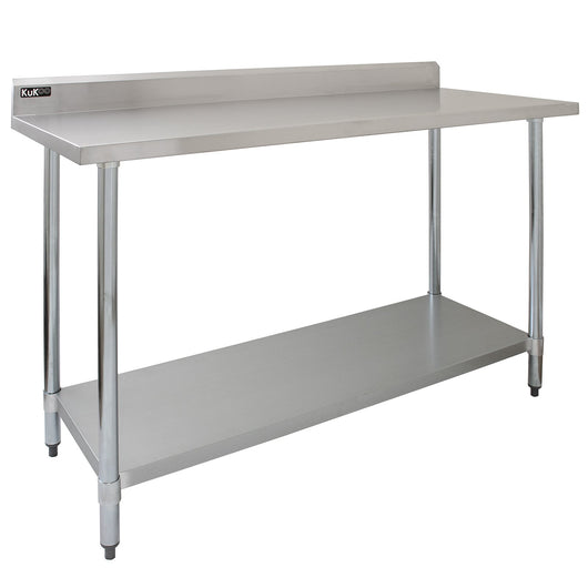 Tavolo in acciaio Inox da Cucina Commerciale Piano Cucina Ristorante - 150 cm