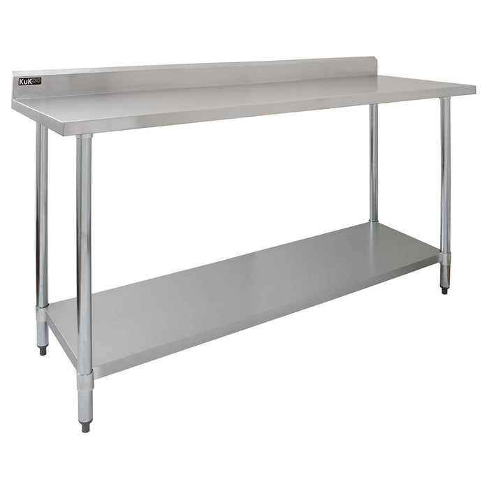 Tavolo in acciaio Inox da Cucina Commerciale Piano Cucina Ristorante - 180 cm