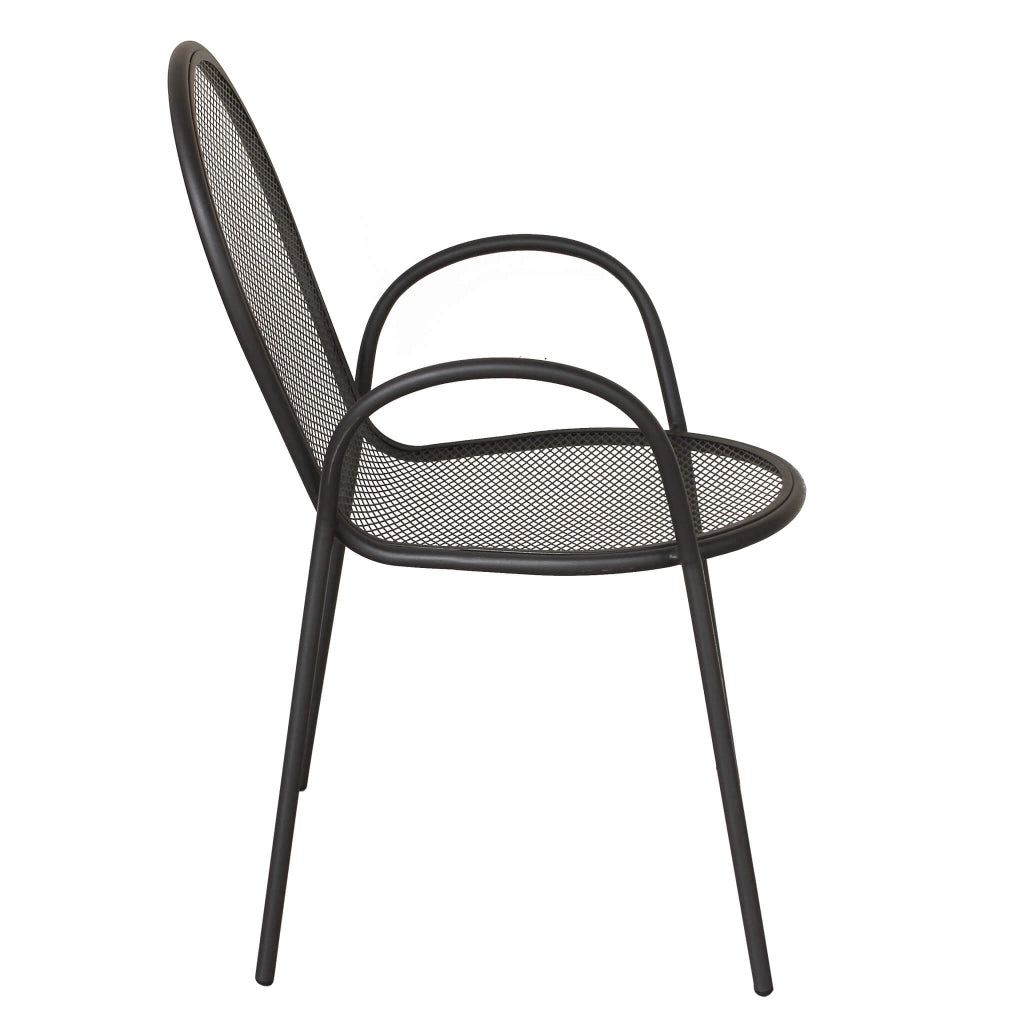Poltrona da Giardino Impilabile in Acciaio cm 51x61x90 - JOEL