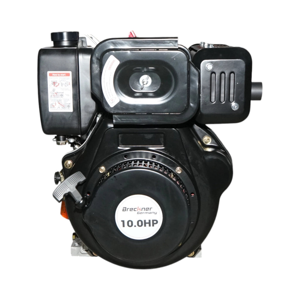 Motore diesel 10CV 186F, 418cc, 3600 giri/min, albero cilindrico filettato 25,4mm, avviamento a strappo
