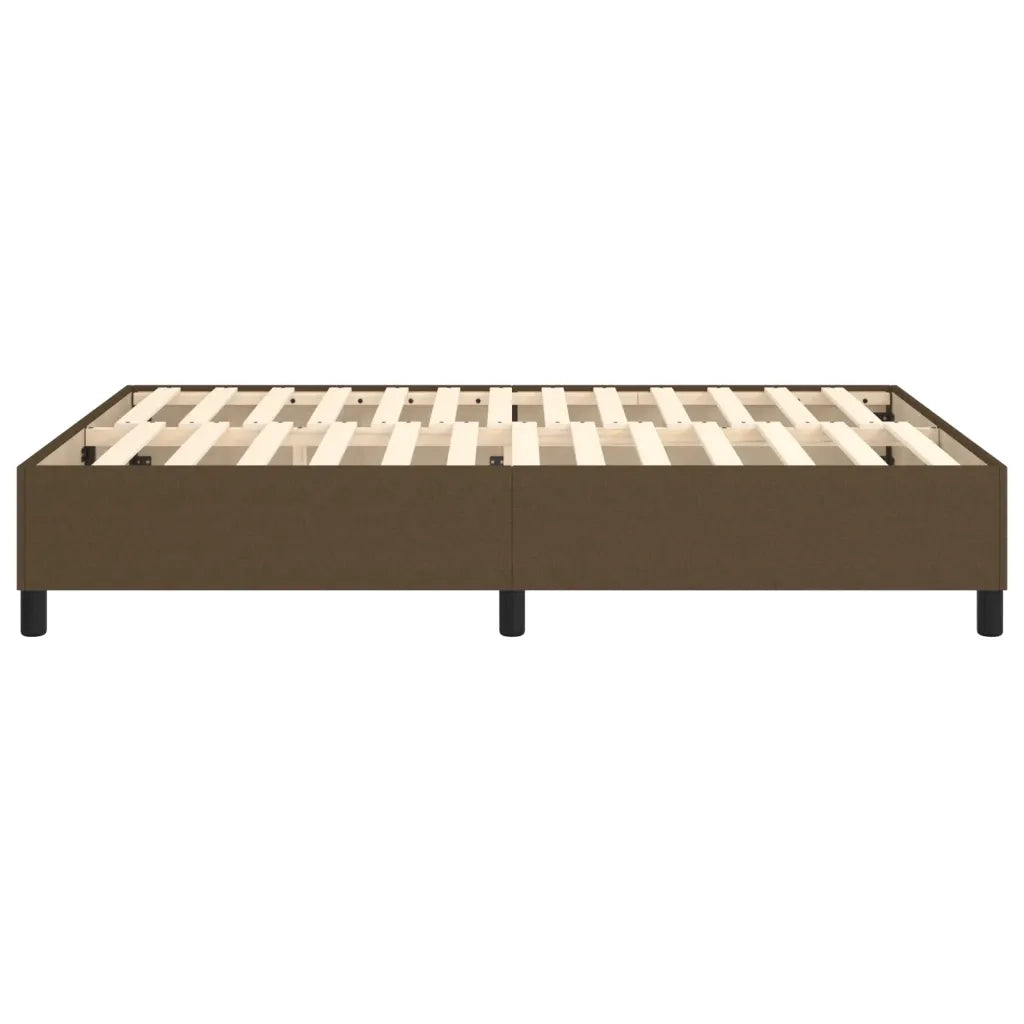 Struttura Letto a Rete a Molle Marrone Scuro 140x190 cm Tessuto 3120857