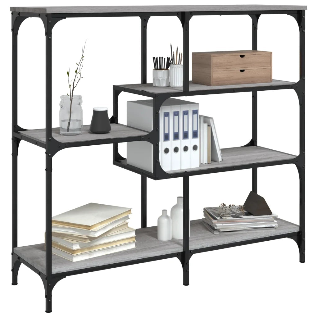 Tavolo Consolle Grigio Sonoma 103x32x95 cm in Legno Multistrato 833953