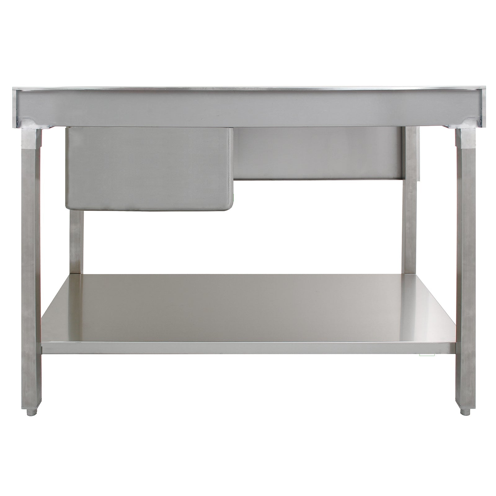 Lavandino Commerciale da Cucina 1 Vasca Inox con Sgocciolatoio a Sinistra