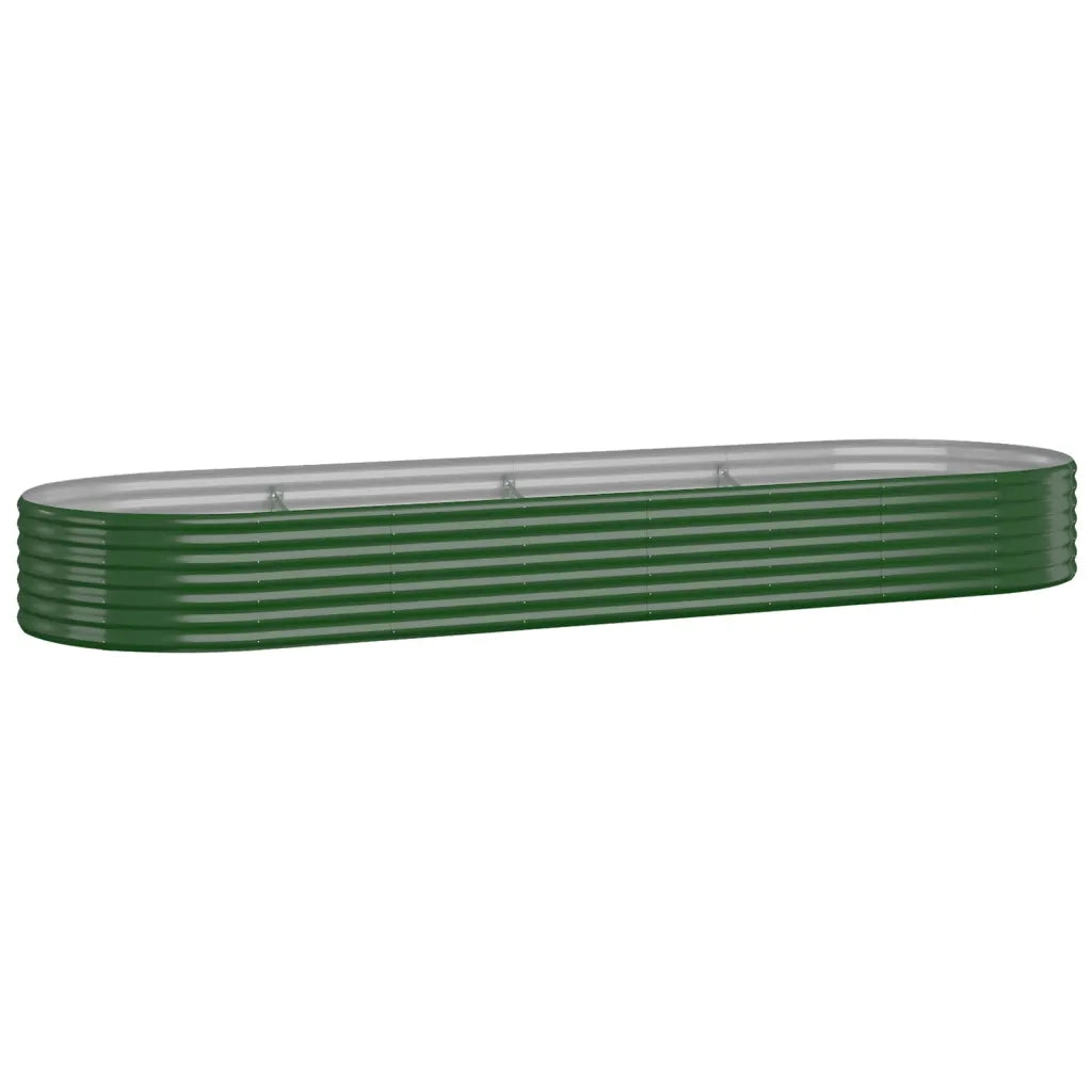 Letto Giardino Acciaio Zincato 322x100x36 cm Verde 318998