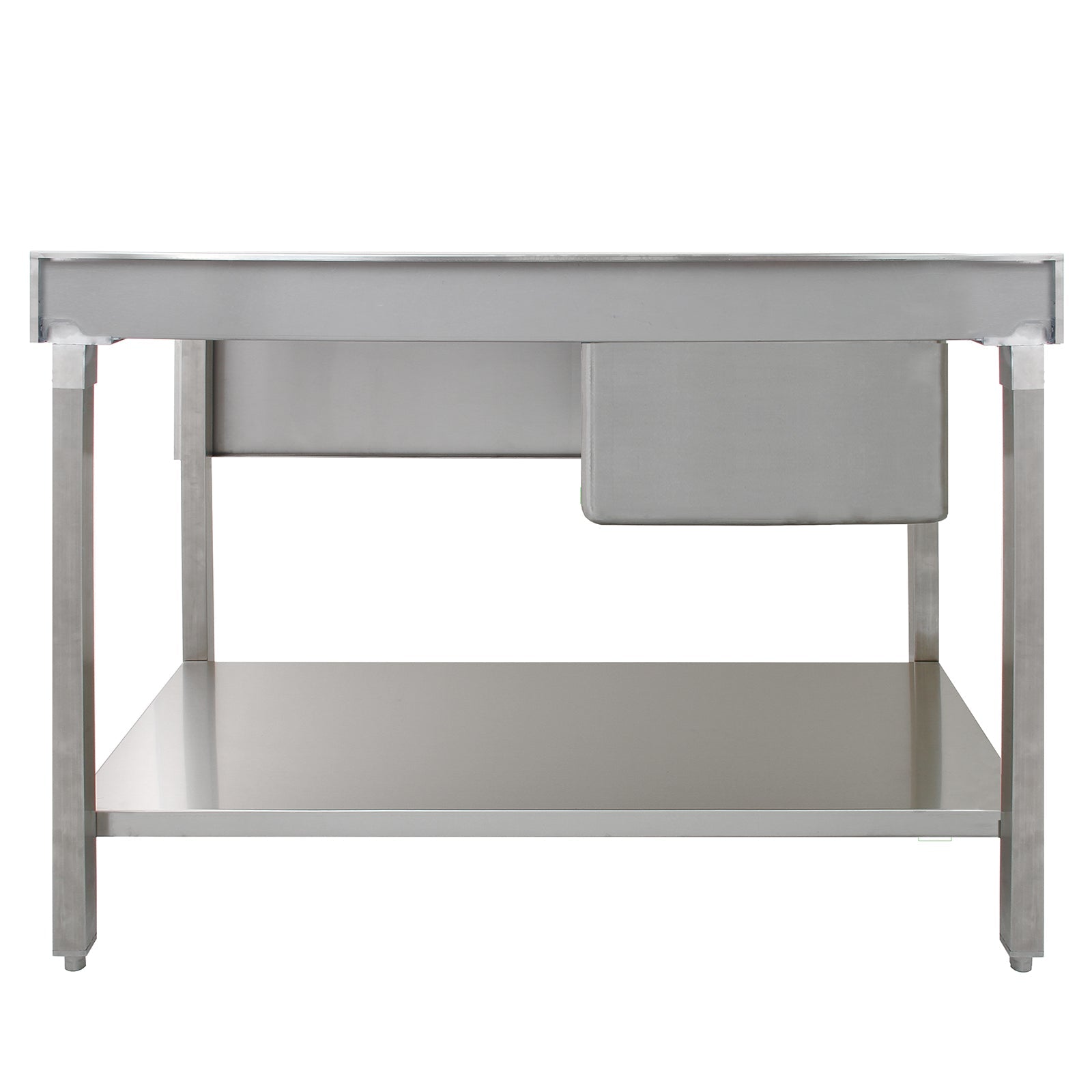 Lavandino Commerciale da Cucina 1 Vasca Inox con Sgocciolatoio a Destra