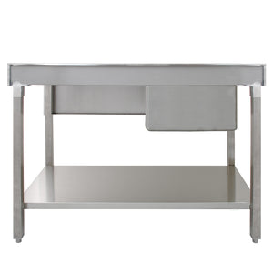 Lavandino Commerciale da Cucina 1 Vasca Inox con Sgocciolatoio a Destra