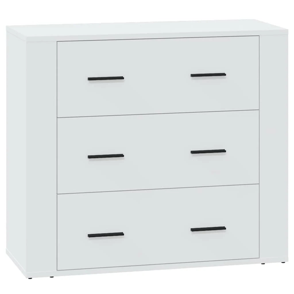 Buffet credenza cassettiera armadio mobile contenitore organizer per cucina soggiorno salotto 80 x 33 x 70 cm legno ingegnerizzato bianco 02_0030513