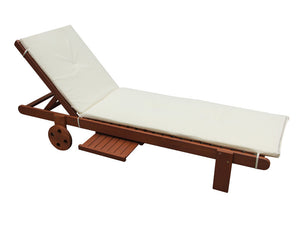 Cuscino color ecru per lettino in legno esotico