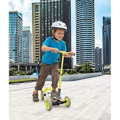 Pattino in legno SMOBY a 4 ruote - Manubrio regolabile - Pieghevole