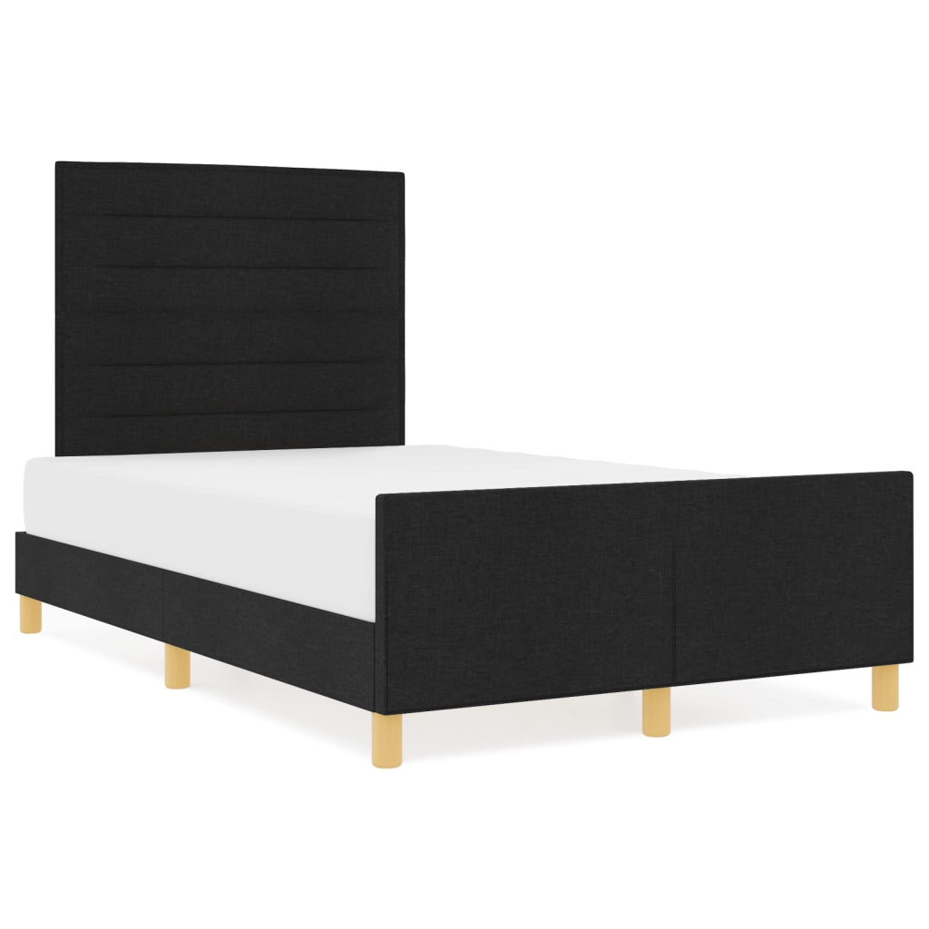 Letto Nero 120x190 cm in Tessuto