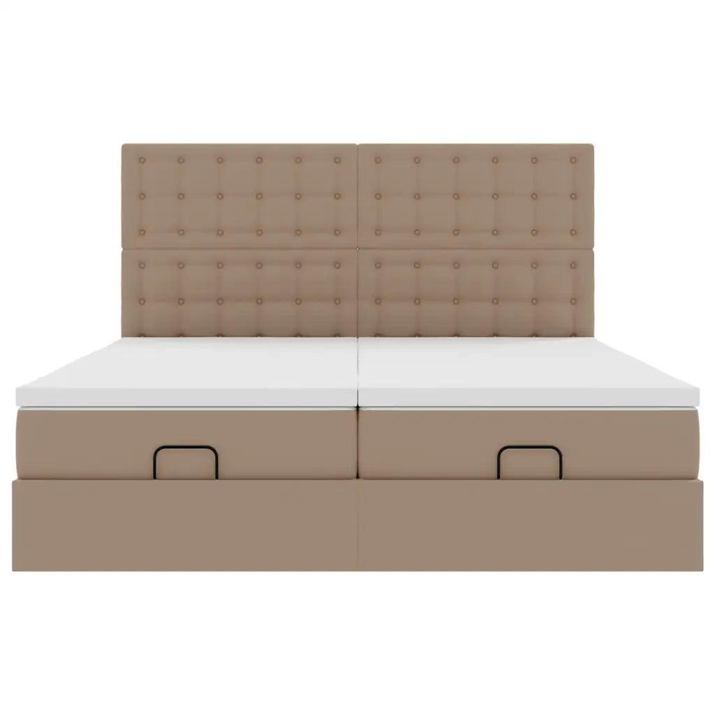 Struttura Letto Pouf con Materassi 180x200 cm Similpelle 3313658