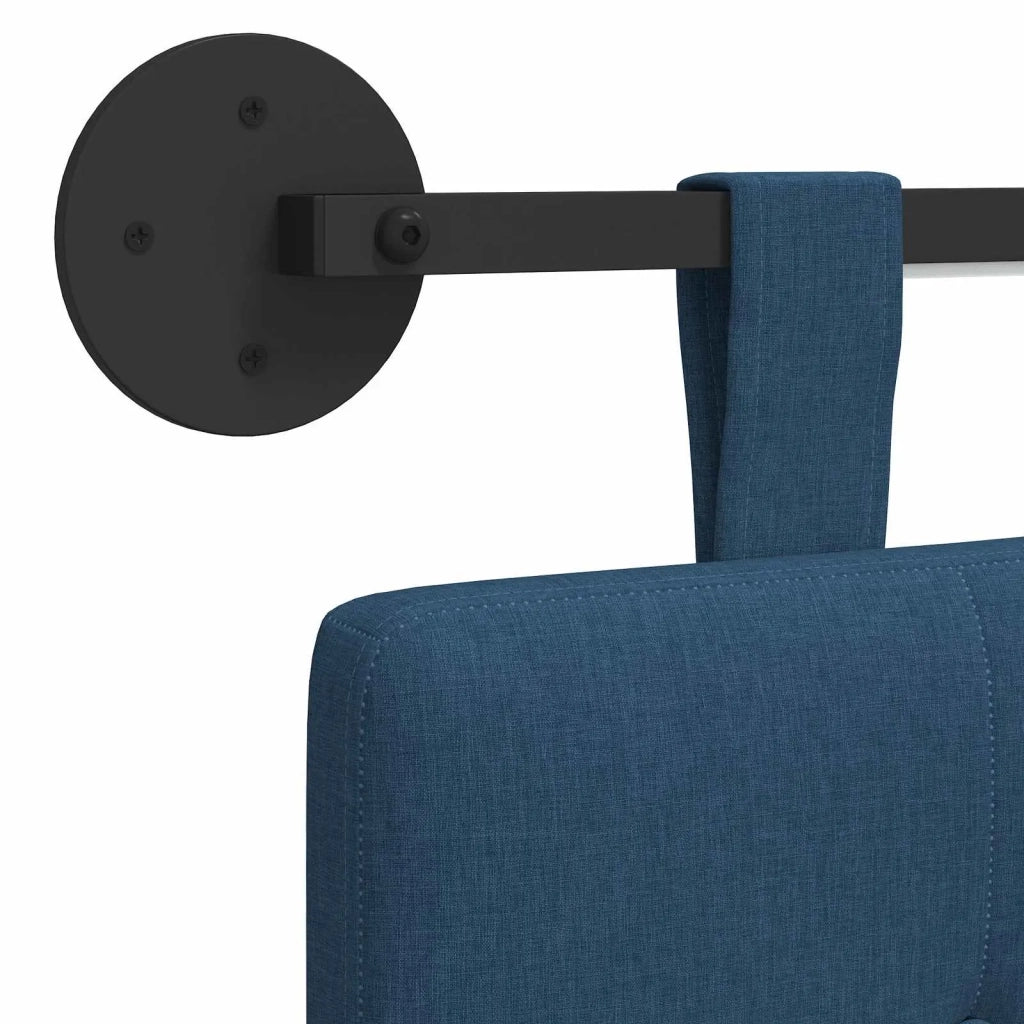 Testiera | Testata sospesa Con luce LED Blu Tessuto