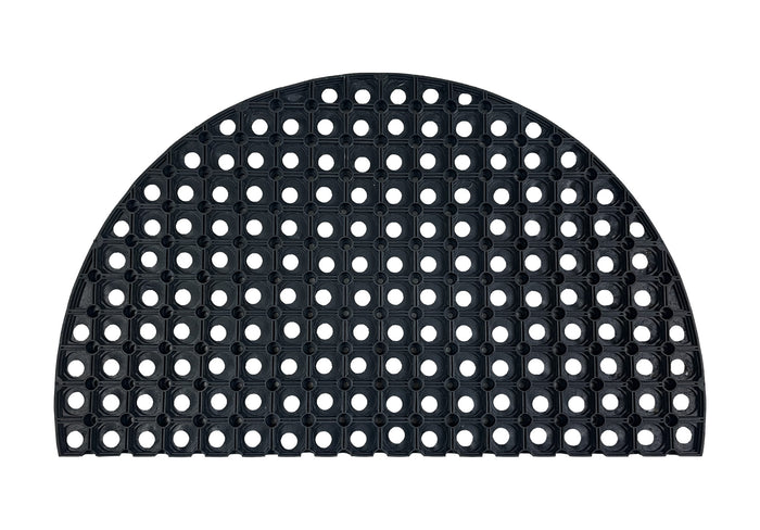 Zerbino In Gomma Ingresso Resistente A MezzaLuna Antiscivolo 45 x 75 Cm AsciugaPassi Facile Da Pulire Antibatterico