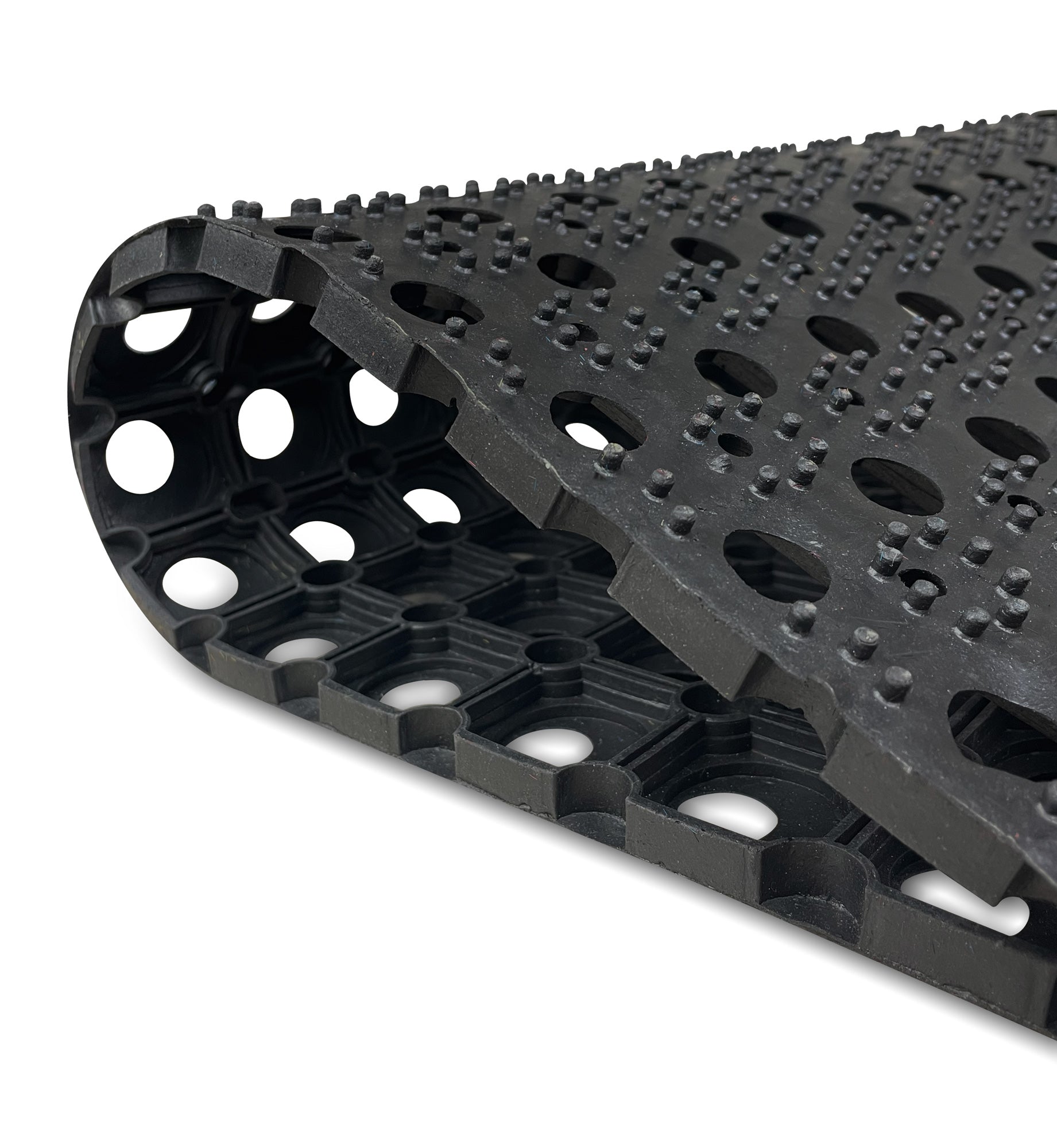 Zerbino In Gomma Ingresso Resistente A MezzaLuna Antiscivolo 45 x 75 Cm AsciugaPassi Facile Da Pulire Antibatterico