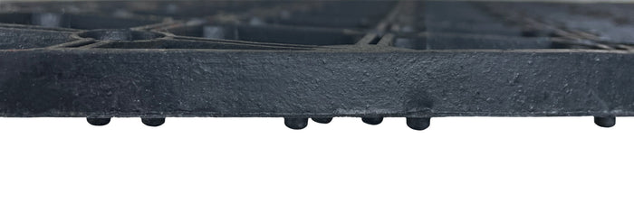 Zerbino In Gomma Ingresso Resistente A MezzaLuna Antiscivolo 45 x 75 Cm AsciugaPassi Facile Da Pulire Antibatterico