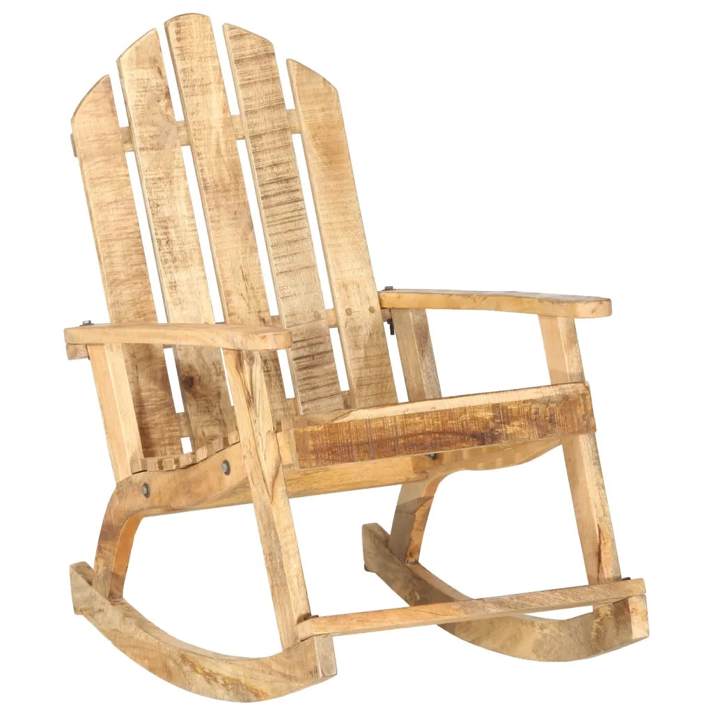 Sedia a Dondolo da Giardino in Legno Massello di Mango 285883
