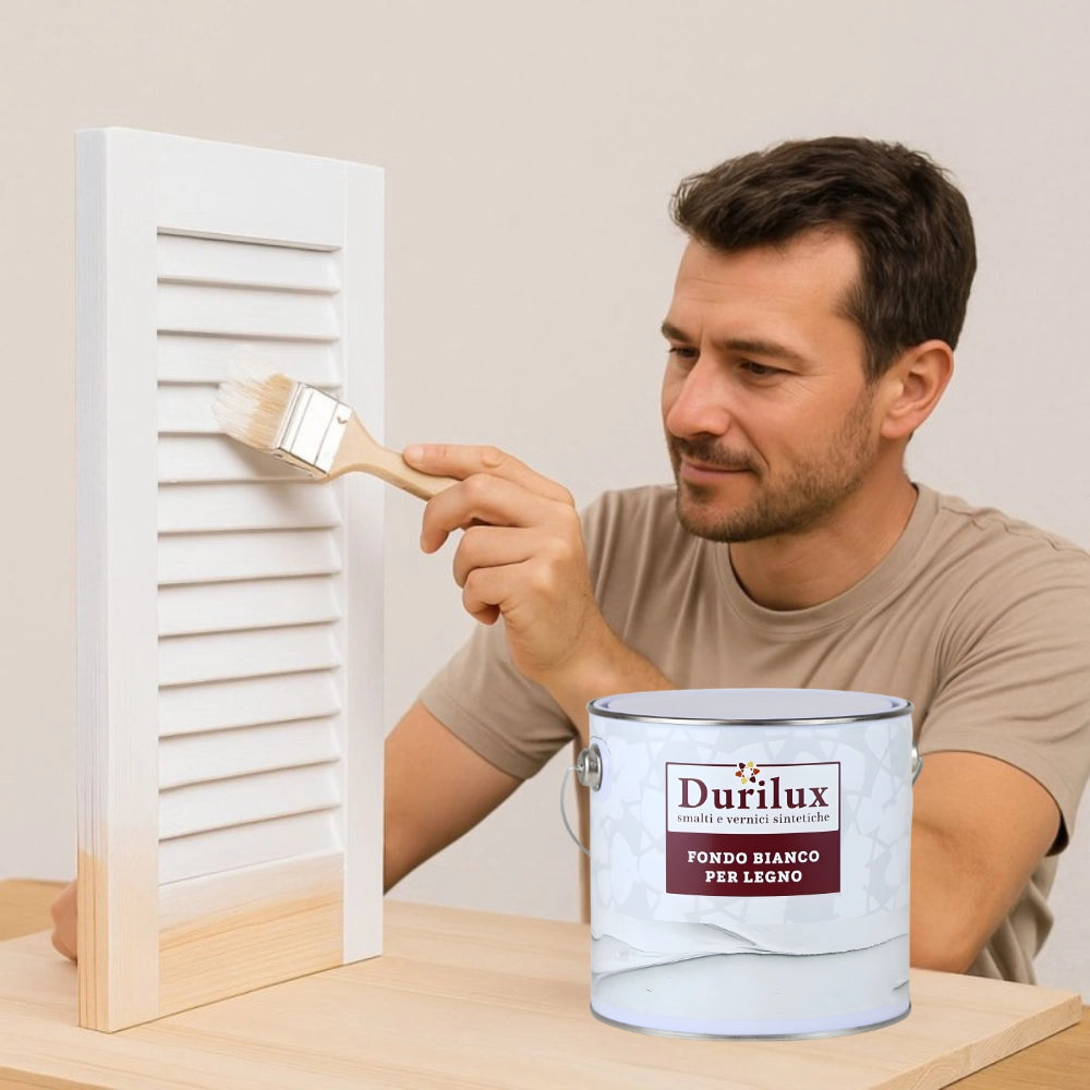 Duriopac fondo opaco carteggiabile per legno smalto bianco *** formato 2.5 lt, confezione 1