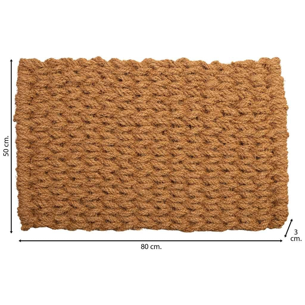 Zerbino corda di cocco marrone 80x50x3
