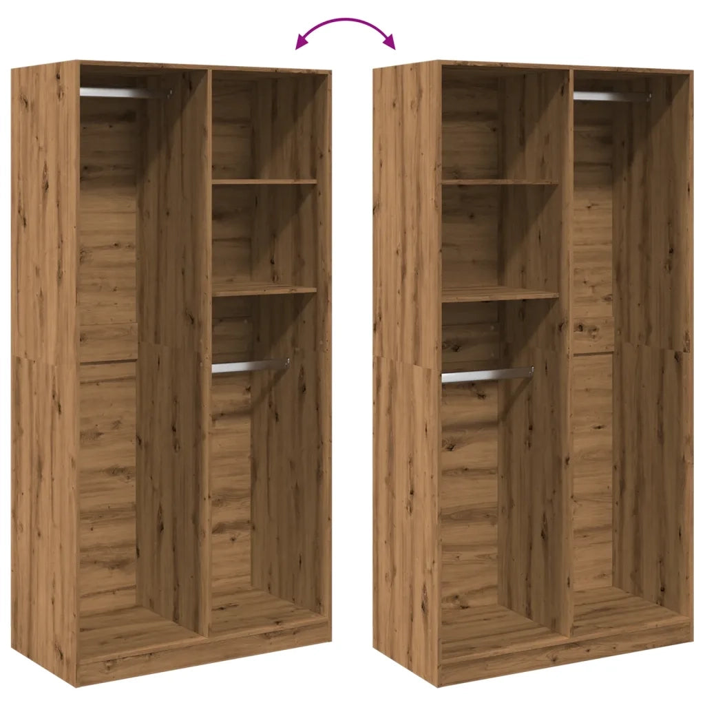 vidaXL Armadio Rovere Artigianale 100x50x200 cm in Legno Multistrato
