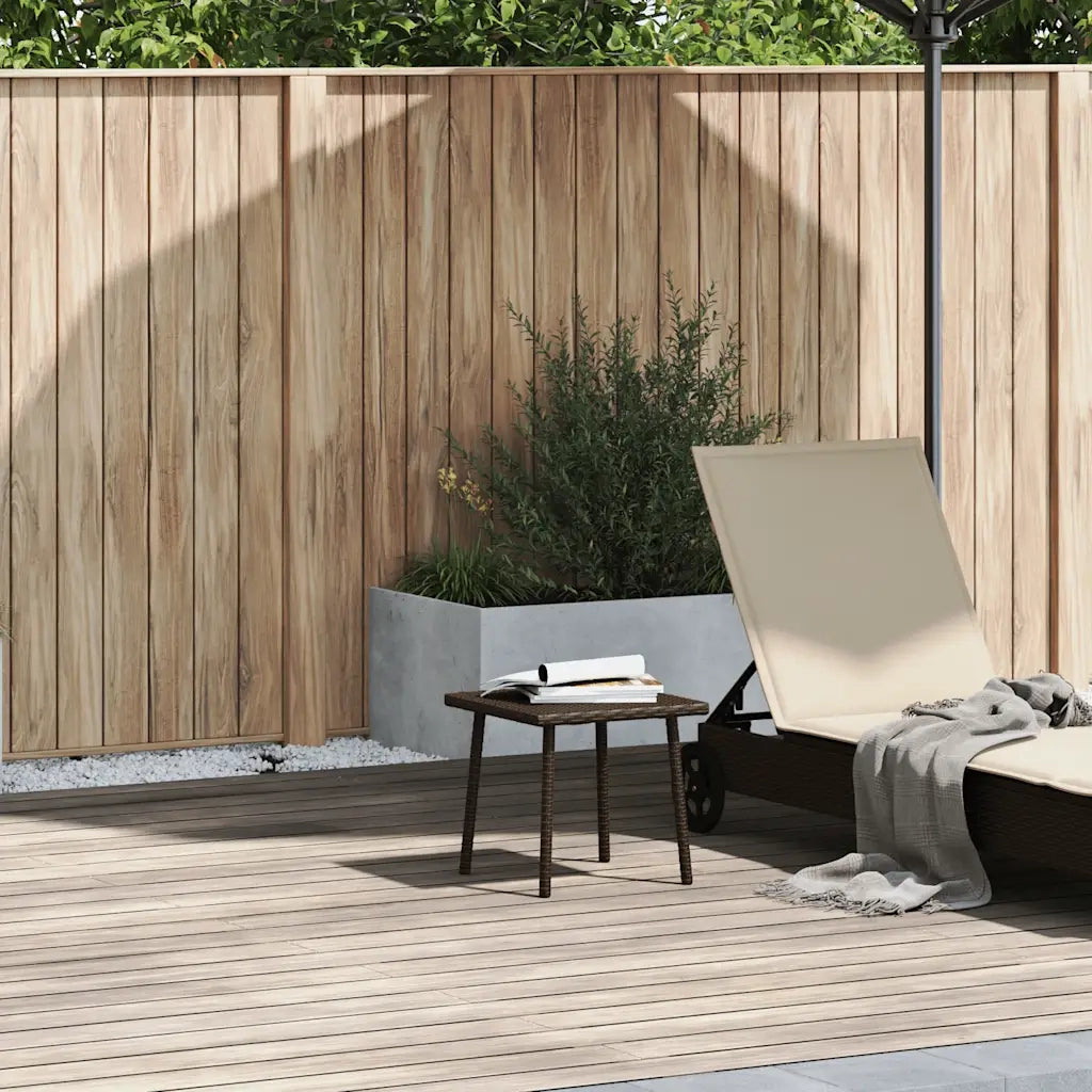 Tavolino Giardino | Tavolino da esterno Rettangolare Marrone 40x40x37 cm Polyrattan