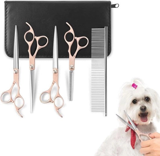 Kit di cura e taglio per cani - forbici per la rasatura del pelo lungo