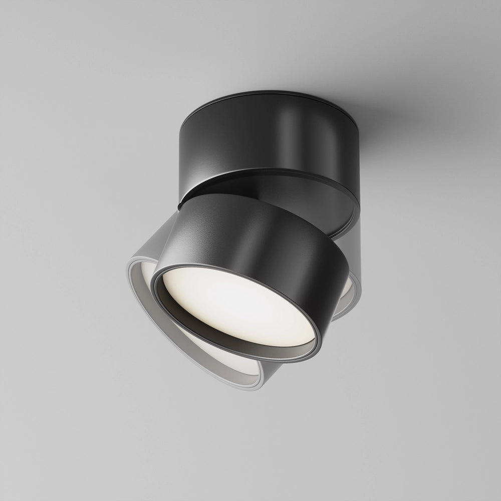 Maytoni Onda plafoniera LED nera 12W 4000K 8,5cm IP20