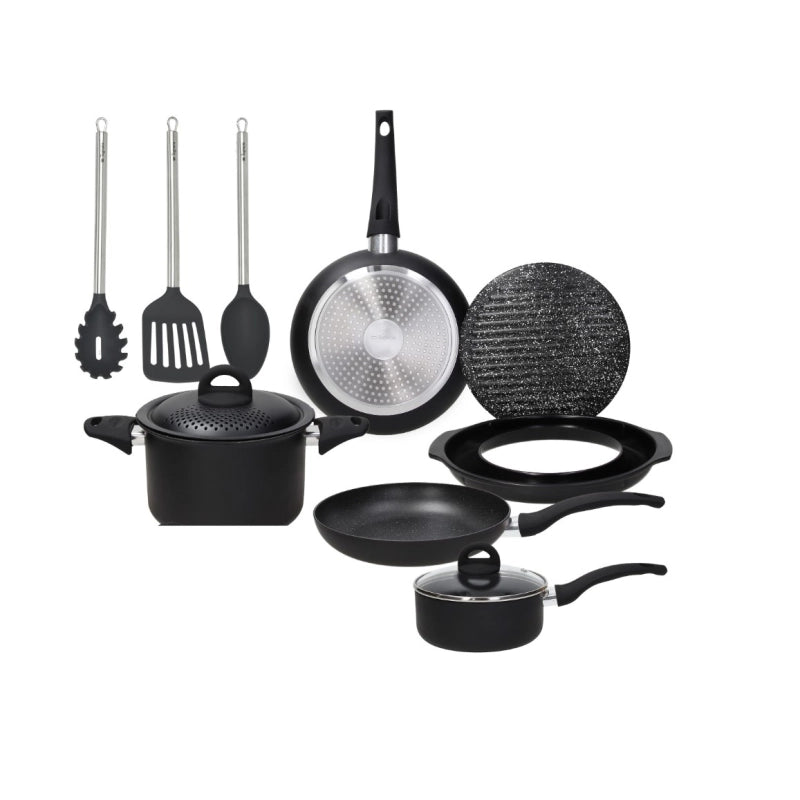 TOGNANA V979166SECO SET BATTERIA DI PENTOLE 9 PEZZI COLORE NERO