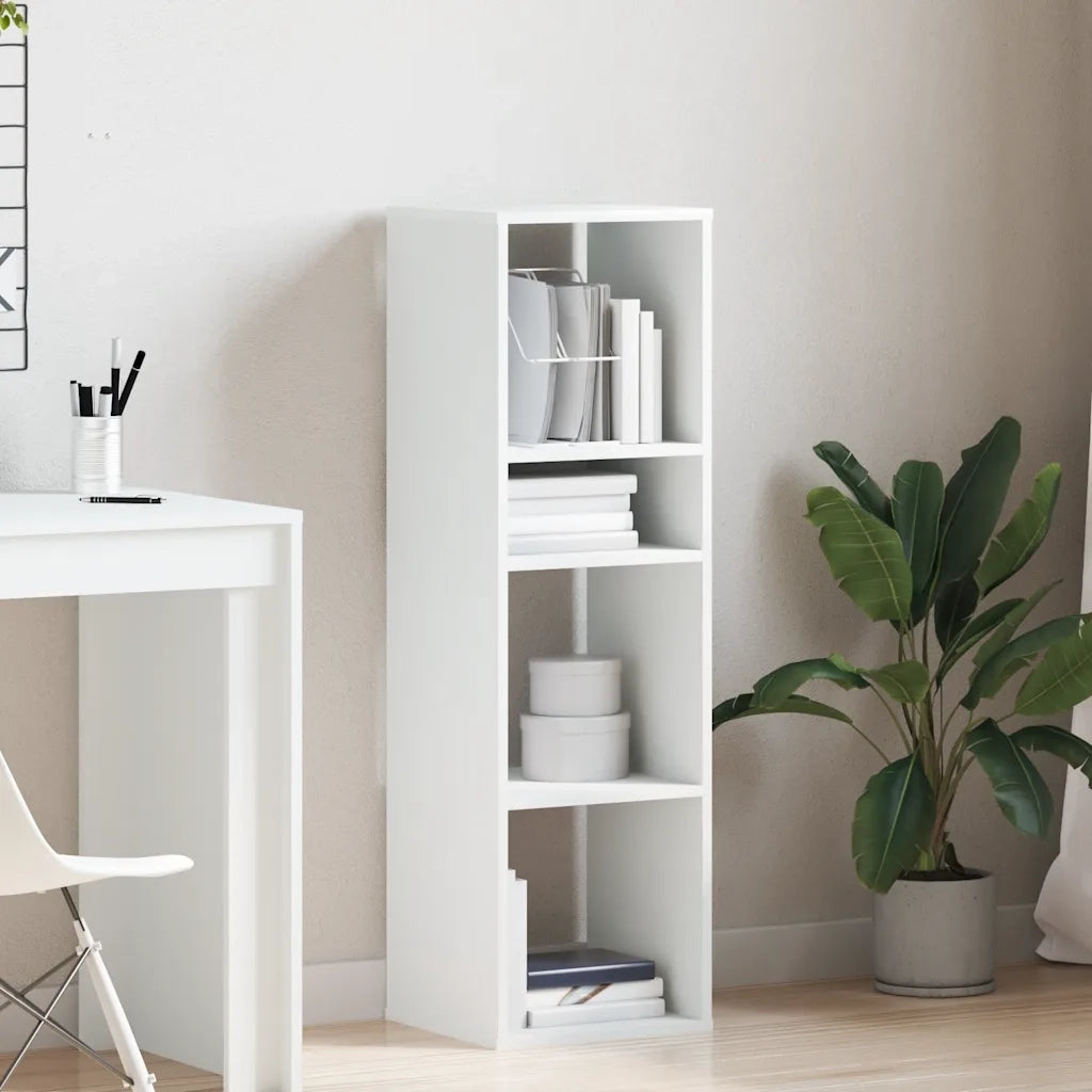Libreria Bianca 34x31x112 cm in Legno Multistrato 860283