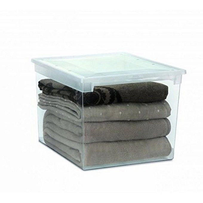 Terry 1002677 Light Box 52 XXL Contenitore Multiuso Portaoggetti 50 L Impilabile con Coperchio colore Trasparente