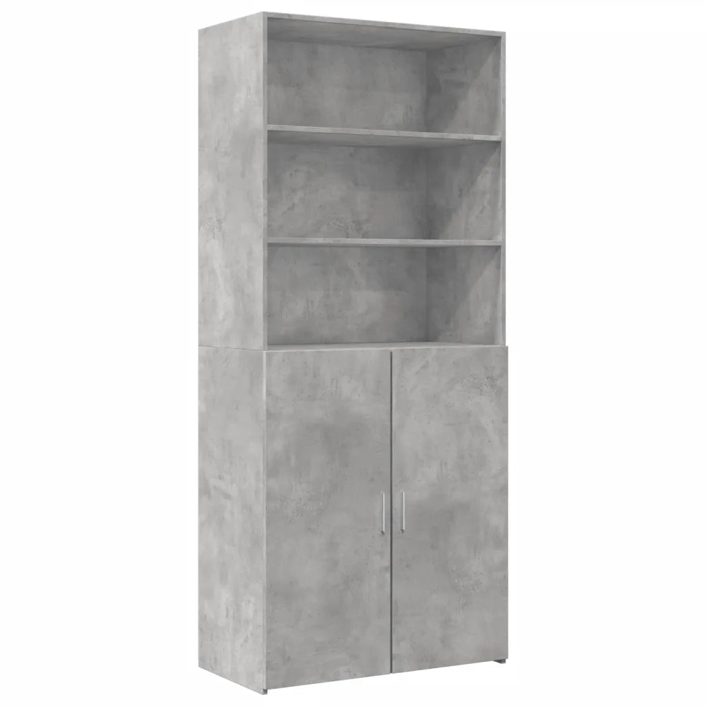 vidaXL Armadietto Grigio Cemento 80x42,5x225 cm in Truciolato