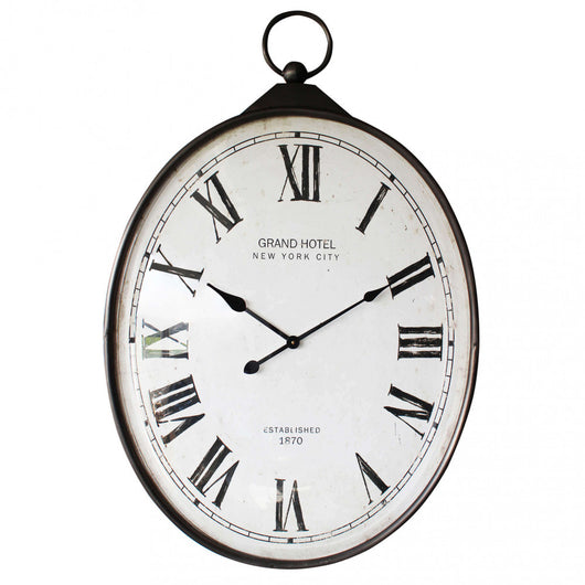 Orologio da parete XL in Acciaio Vetro cm 66x17 5x102 - CHET