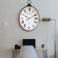 Orologio da parete XL in Acciaio Vetro cm 66x17 5x102 - CHET