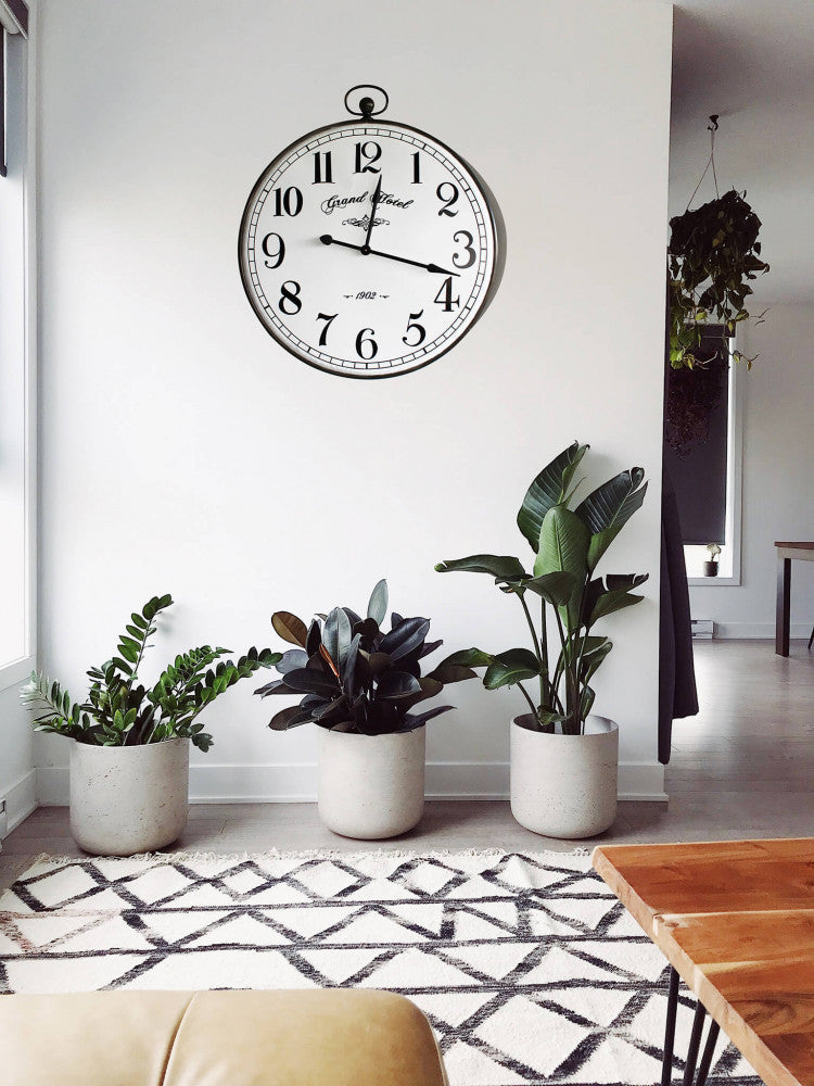 Orologio da parete XL in Acciaio Vetro cm 92x8 7x105 5 - CARL