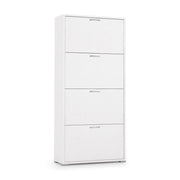 Mobile Portascarpe Adeindein, Scarpiera 24 Paia Made in Italy, 67x28x147h cm Bianco