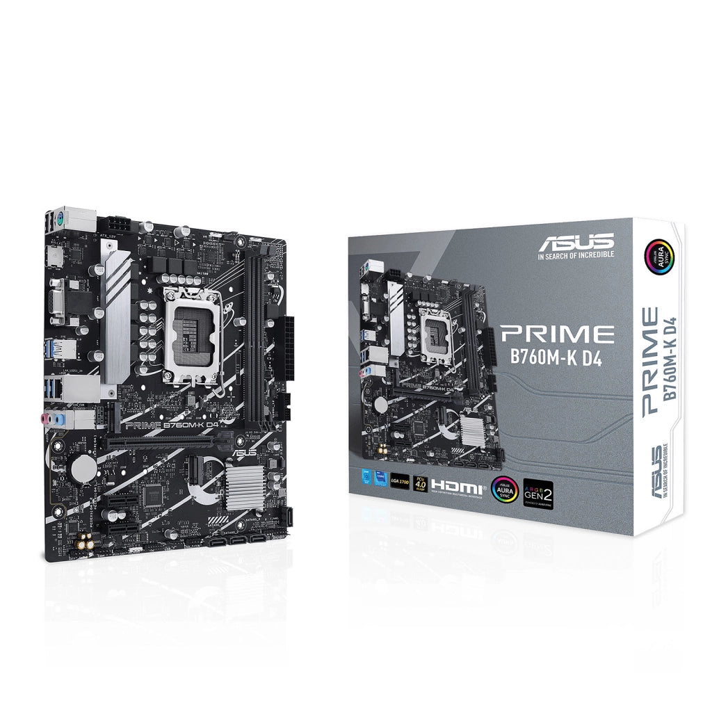 Asus prime b760m-k d4 intel b760 lga 1700 micro atx - 90MB1DS0-M0EAY0