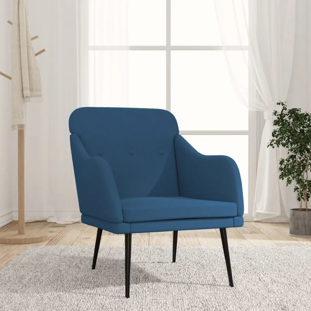 Poltrona Blu 63x76x80 cm in Tessuto 351481