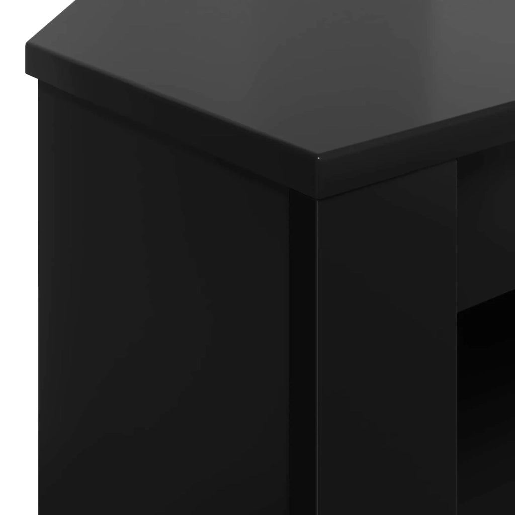 MobileTVAngolare 102 x 40,5 x 45 cm Nero Legno ingegnerizzato 889776