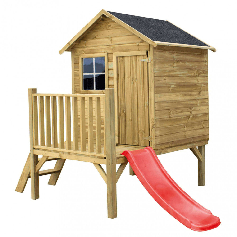 Casetta per bambini con scivolo in Legno cm 174x155x212 - AURI